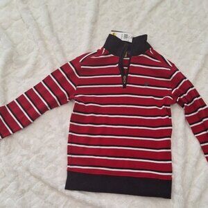NWT Polo Ralph Lauren red and black long sleeve zip shirt boys medium